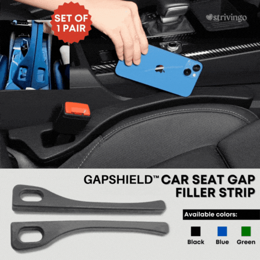 Remplisseur D'Espace Siège Auto - 2 Pièces Noir - PU Et Coton PP - Anti-Chute Objets - Pour Toutes Voitures