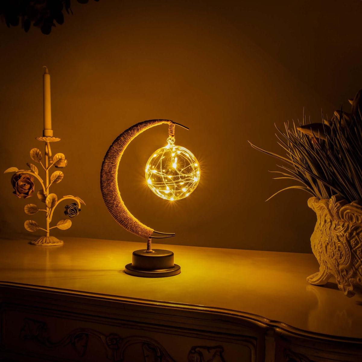 Lampe lune elfique