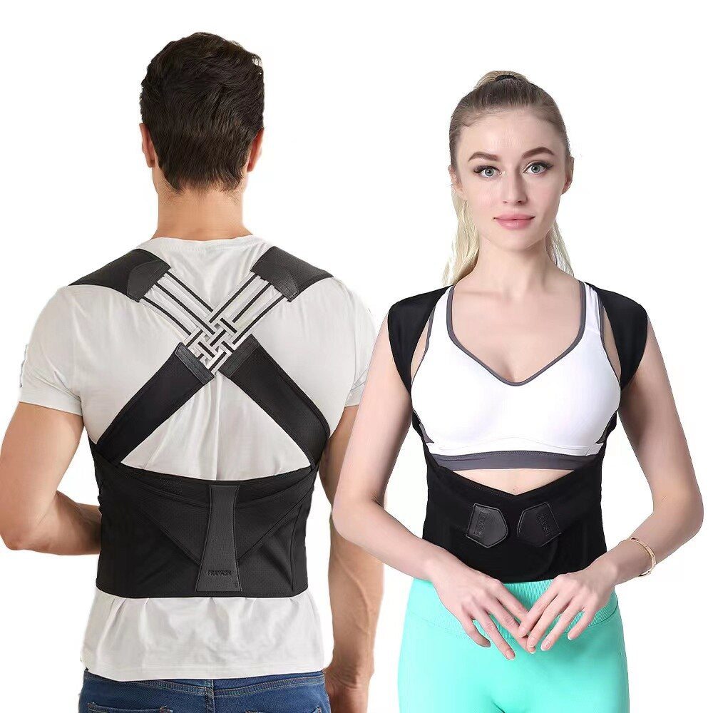Correcteur De Posture Pour Le Dos - Gainé Noir - Unisexe Neuf