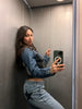 CosmoCut™ Jean Étoilé Bleu Marine – Denim Clair