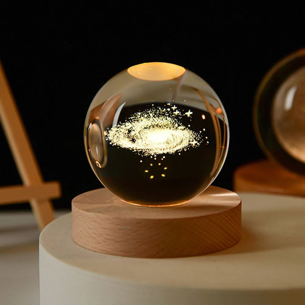 MoonAura™ Lampe Boule Cristal LED USB Magique