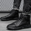 MidnightWalk™ | Bottes en cuir noir luxueuses et chaudes