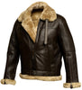AeroShear™ Veste Aviateur Bombardier B3 en Cuir Véritable avec Doublure en Peau de Mouton