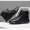 MidnightWalk™ | Bottes en cuir noir luxueuses et chaudes