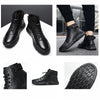 MidnightWalk™ | Bottes en cuir noir luxueuses et chaudes