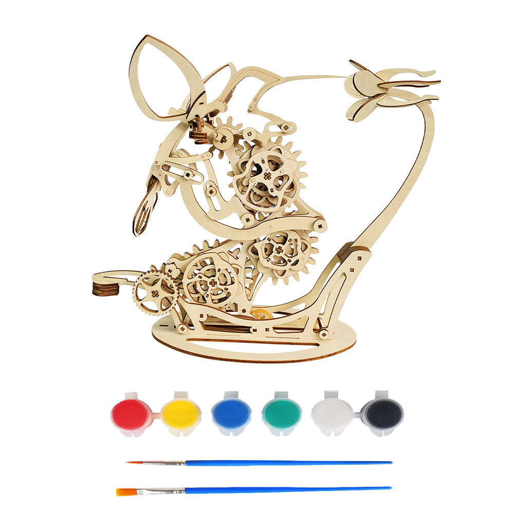 HummiMotion™ – Kit de Construction 3D en Bois avec Effet de Mouvement