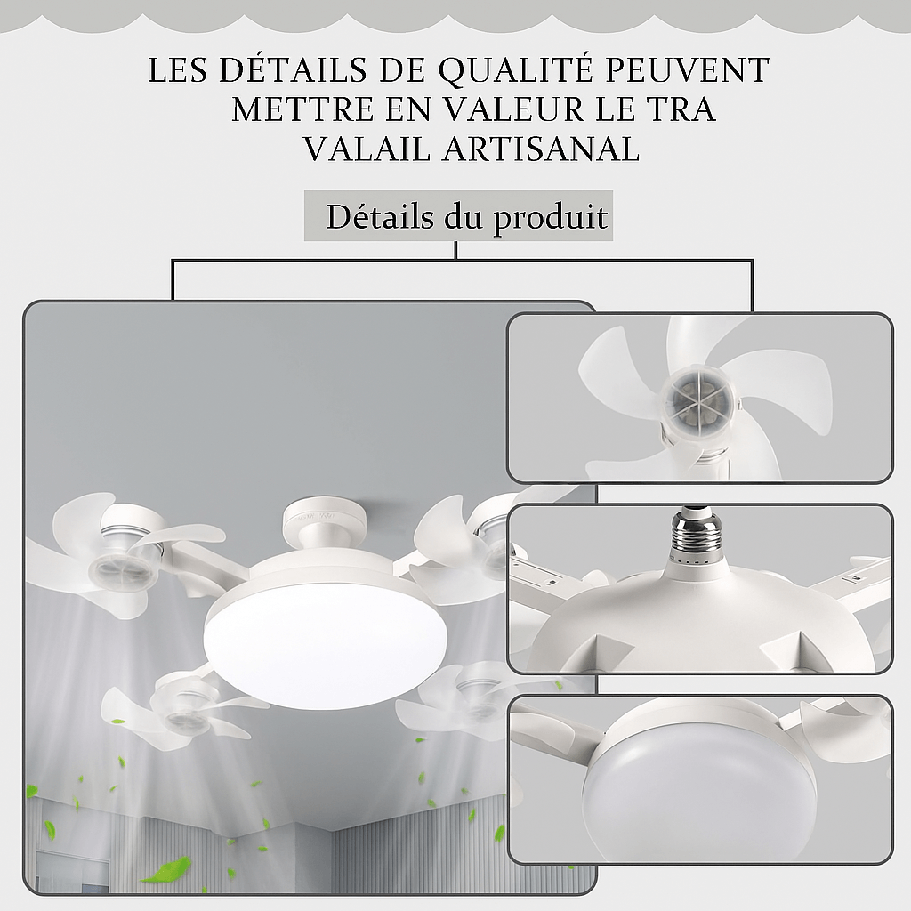 DroneBreeze™ Ventilateur Lumineux en Forme de Drone