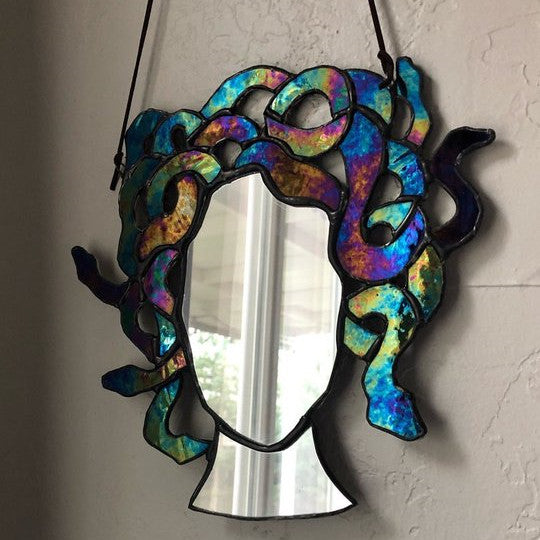 MythicMirror™ Méduse Miroir en Verre Mosaïque Solaire