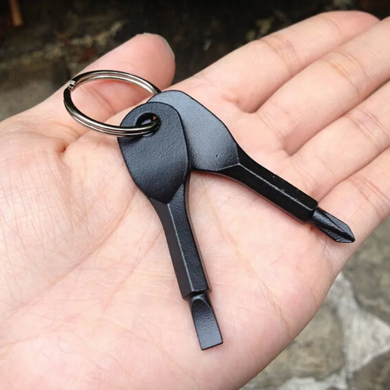 FixKey™ Pro Tournevis Porte-Clés Compact – Outil EDC Multifonction