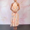 Nathalie™ | Élégante Robe Cintrée à Imprimé Aquarelle