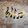 CresNoir™ Porte-bougie | Applique Murale Note de Musique Noire