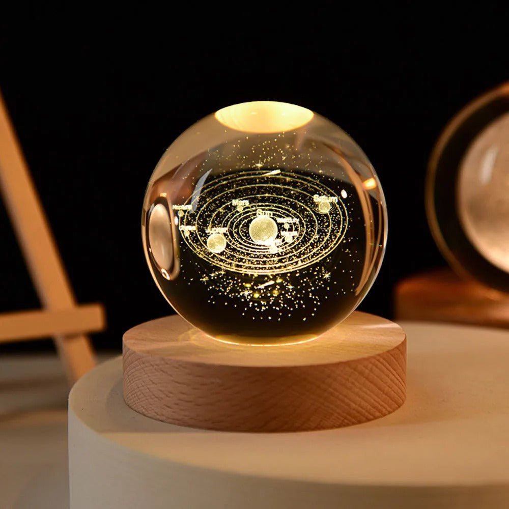 MoonAura™ Lampe Boule Cristal LED USB Magique