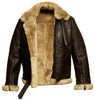 AeroShear™ Veste Aviateur Bombardier B3 en Cuir Véritable avec Doublure en Peau de Mouton
