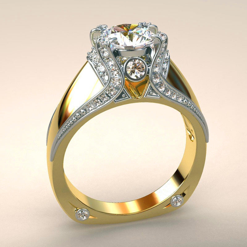 CrimsonGlow™ Bague Vintage avec Pierres Rouges – Bague pour Femme en Zircon Cristal