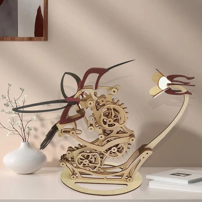 HummiMotion™ – Kit de Construction 3D en Bois avec Effet de Mouvement