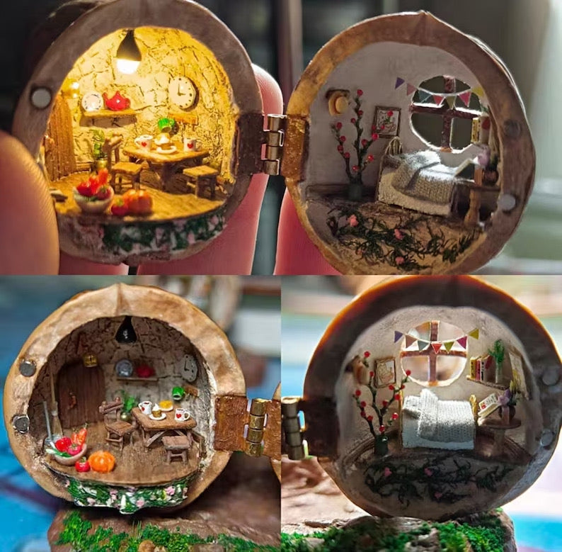 HeartShell™ – Maison de poupée artisanale en coquilles de noix | -50%