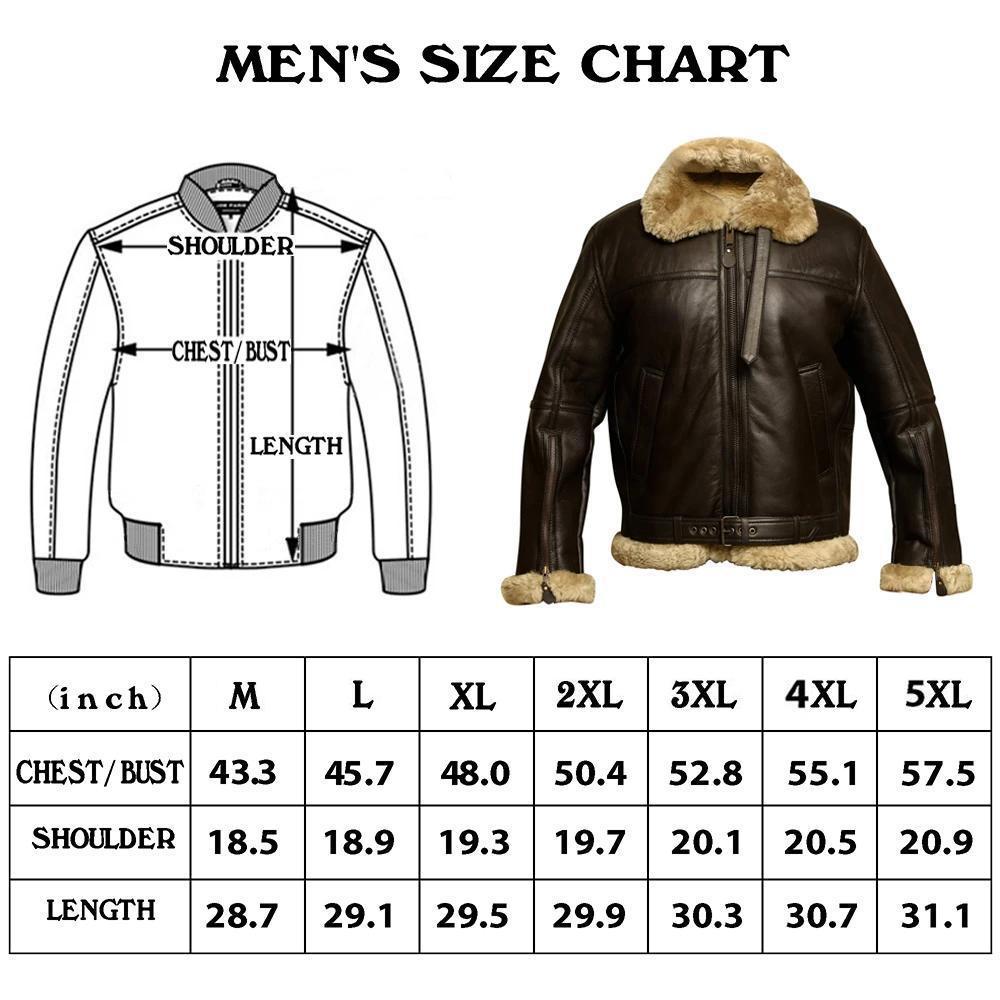 AeroShear™ Veste Aviateur Bombardier B3 en Cuir Véritable avec Doublure en Peau de Mouton
