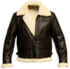 AeroShear™ Veste Aviateur Bombardier B3 en Cuir Véritable avec Doublure en Peau de Mouton