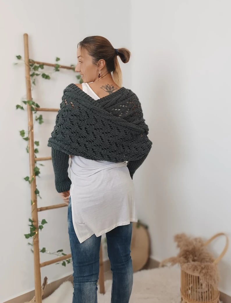 Lilou™ Écharpe Tricotée à Motif Câble