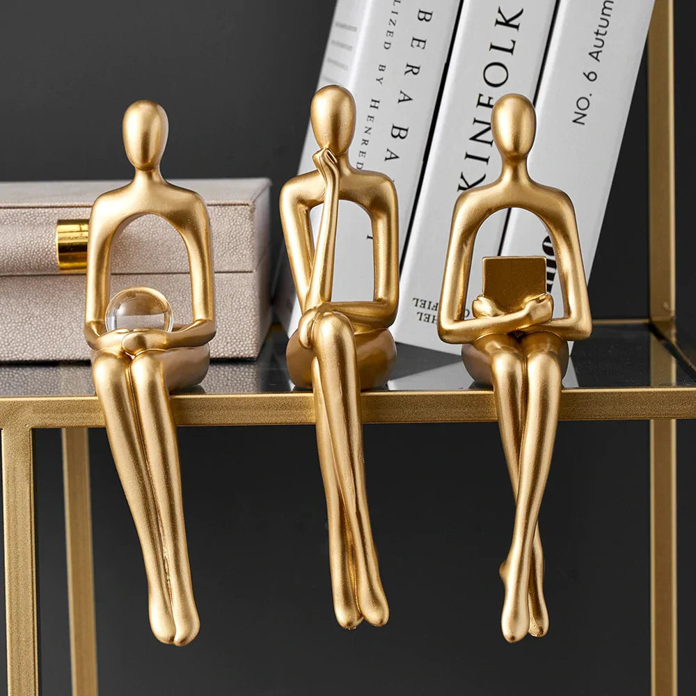 SculptaLuxe™ – Figurines Décoratives Abstraites pour Étagère