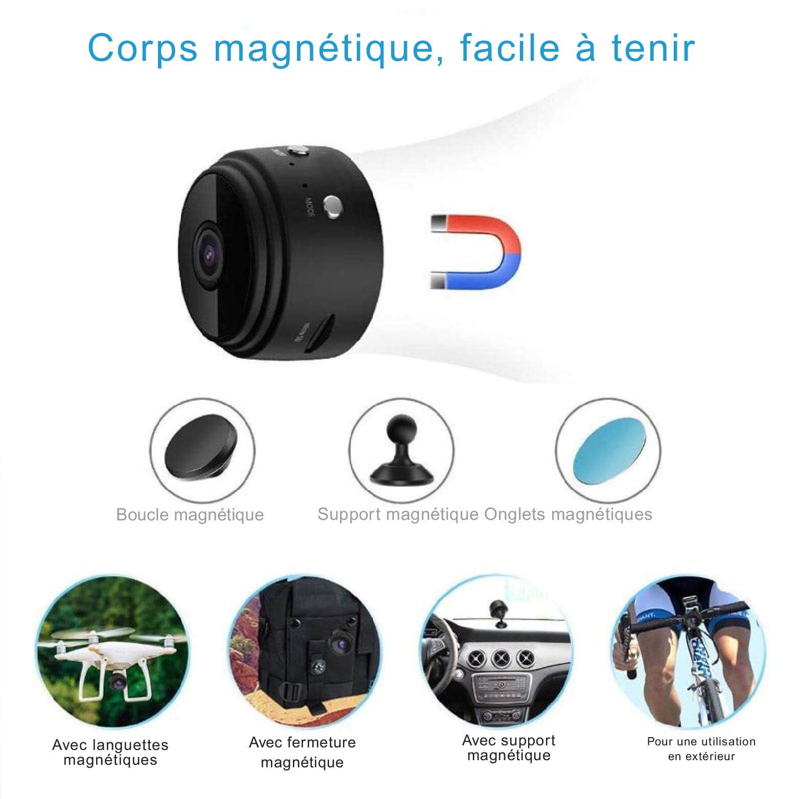 AlertVision™ Caméra de Sécurité Wi-Fi Sans Fil | Surveillance Partout