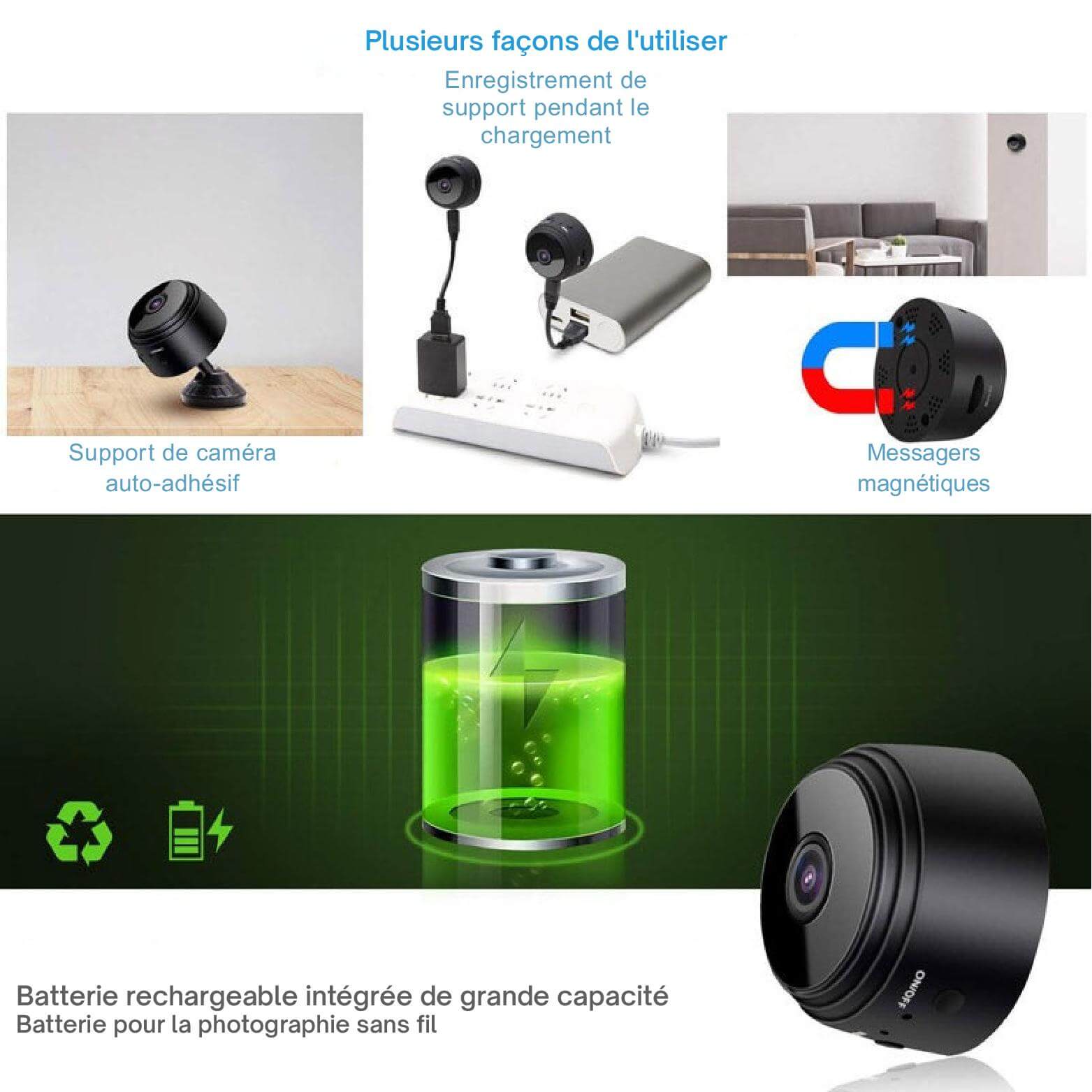 AlertVision™ Caméra de Sécurité Wi-Fi Sans Fil | Surveillance Partout