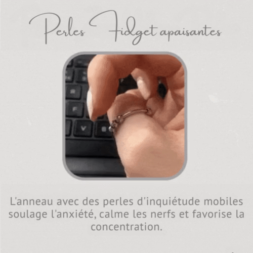 Calmiq™ – Bague Anti-Stress Ajustable avec Perles | Offre 1+1 GRATUITE Temporaire