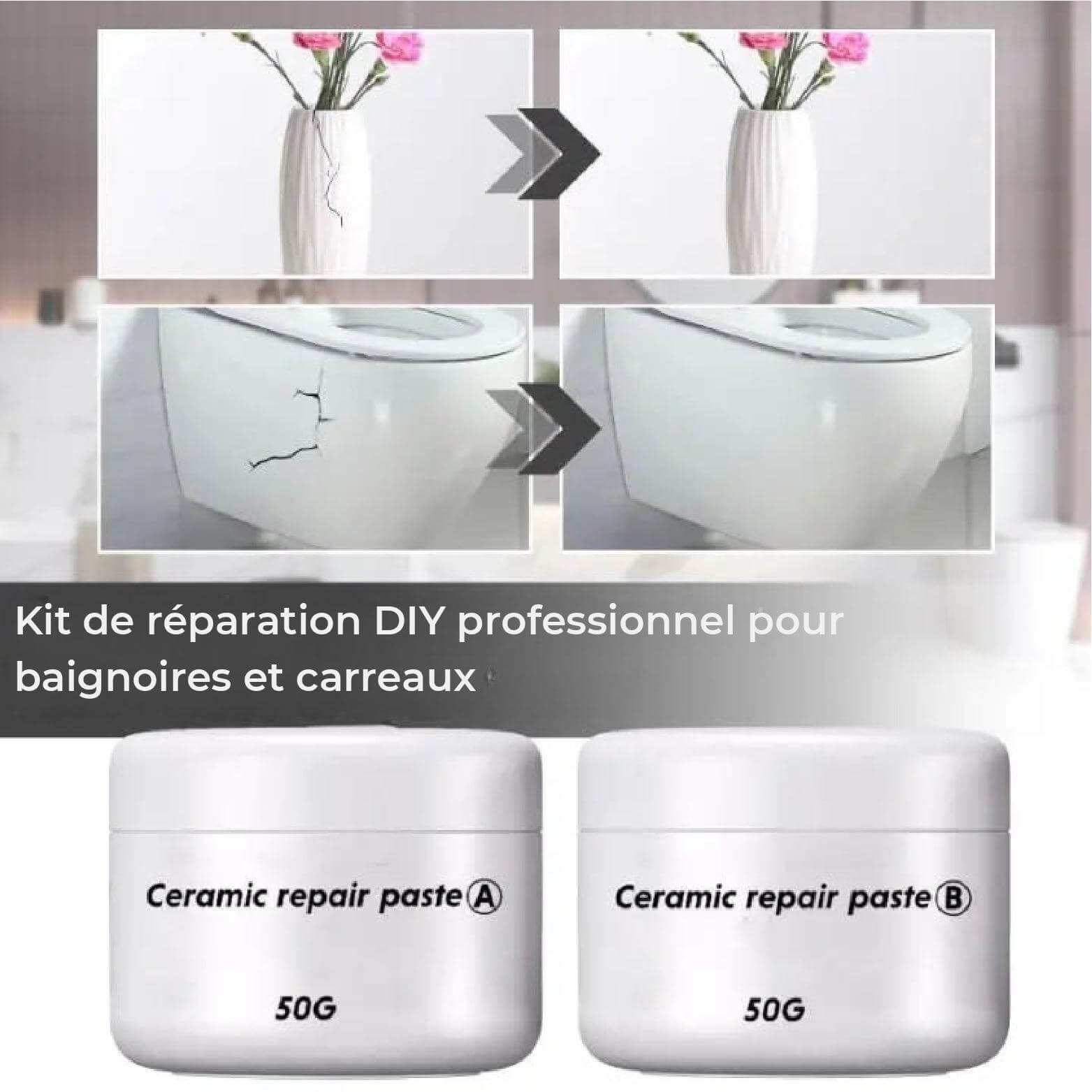 CeramiFix™ – Solution Simple et Abordable pour Carreaux Endommagés