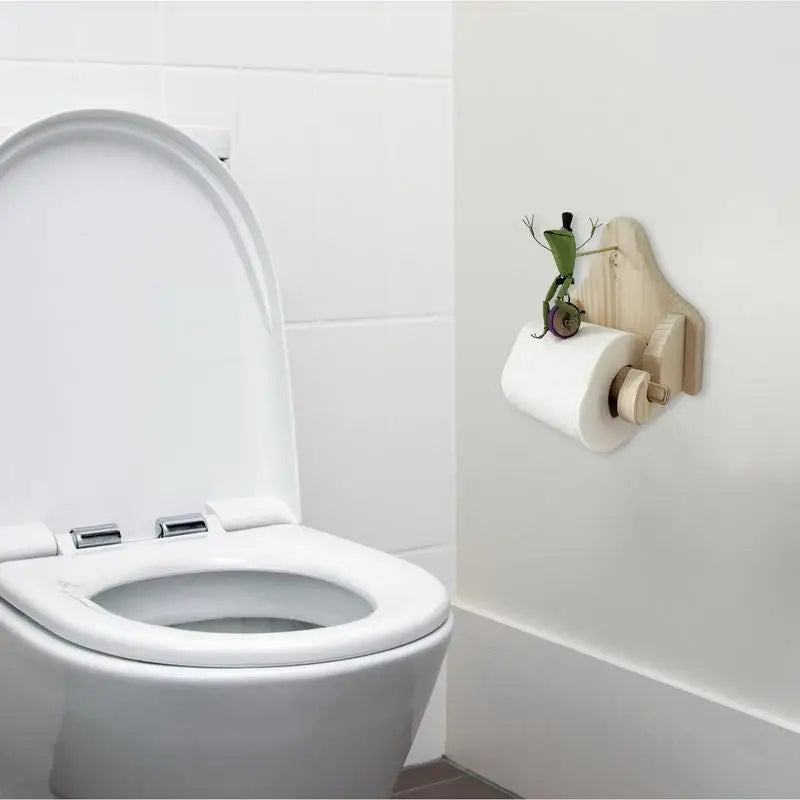 50% de Réduction | ToiletTrotter™ - Porte-Rouleur de Papier Toilette Grenouille à Vélo