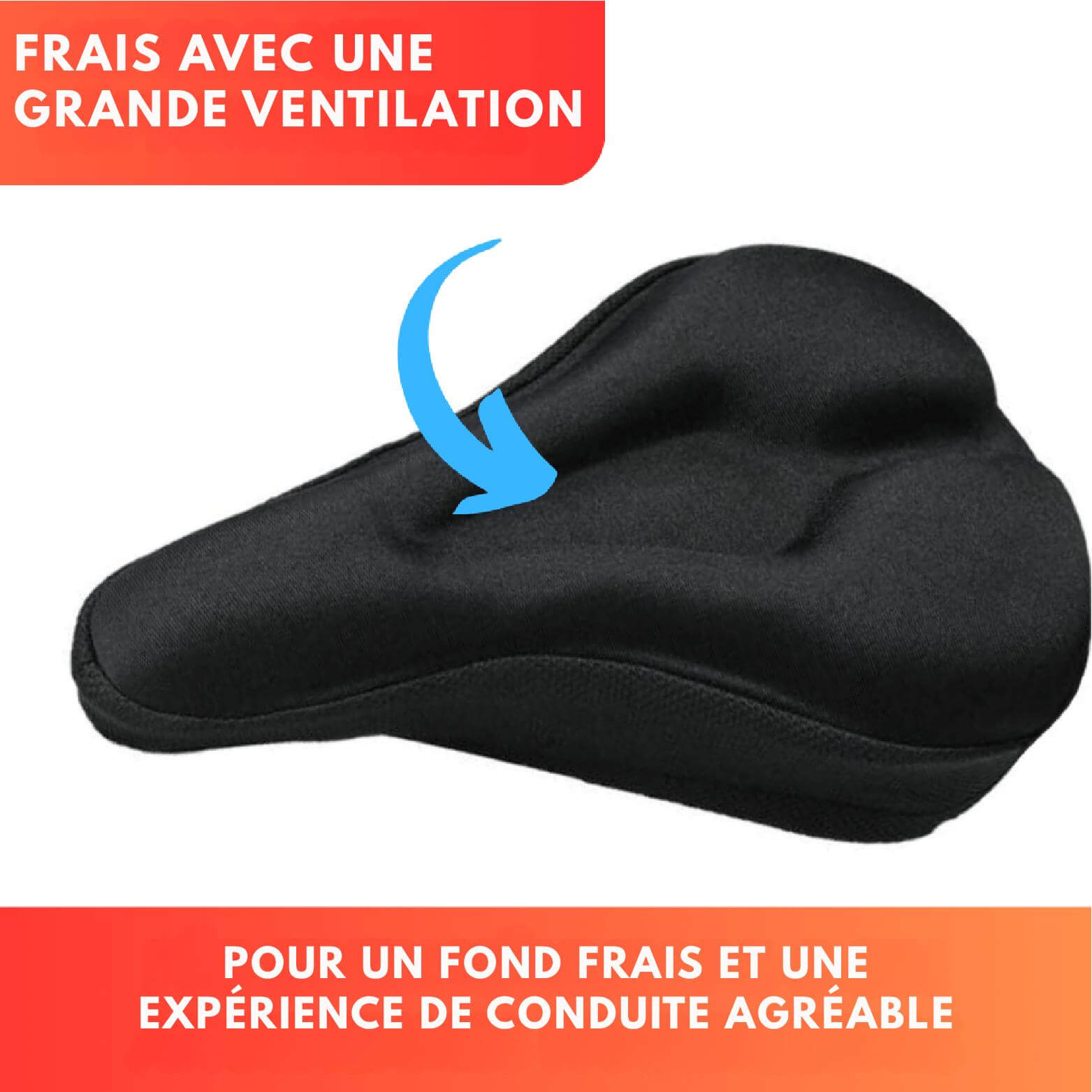 CycleCloud™ Housse de Selle Premium en Gel Siliconé 3D