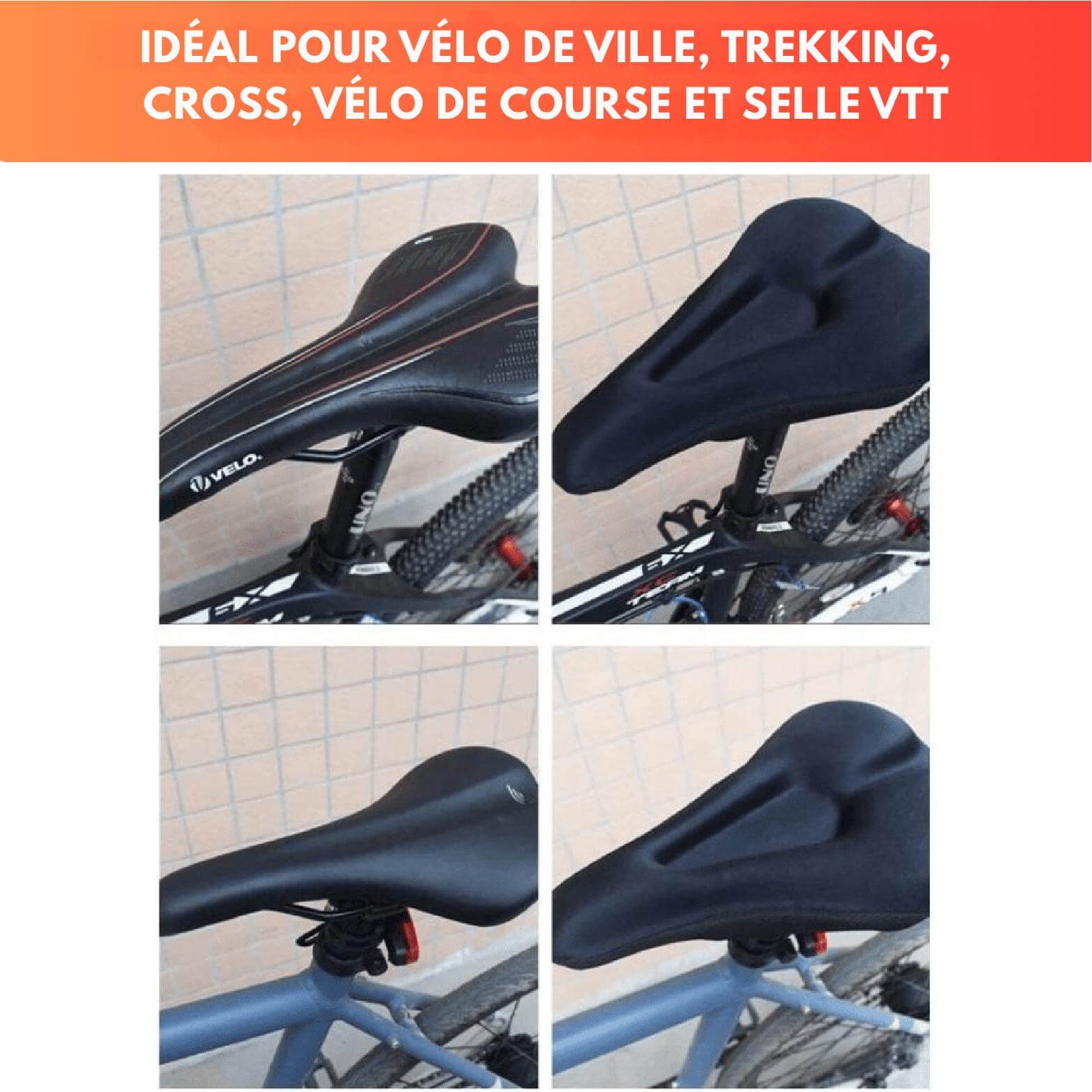 CycleCloud™ Housse de Selle Premium en Gel Siliconé 3D