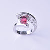 CrimsonGlow™ Bague Vintage avec Pierres Rouges – Bague pour Femme en Zircon Cristal