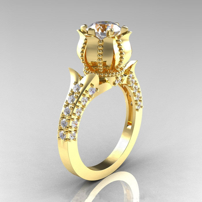 CrimsonGlow™ Bague Vintage avec Pierres Rouges – Bague pour Femme en Zircon Cristal