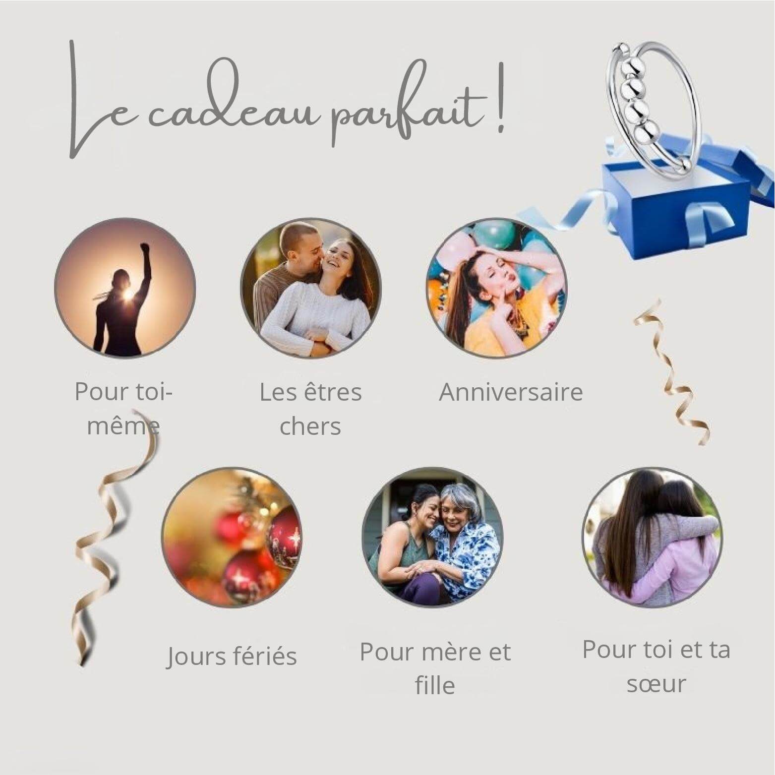 Fidella™ – Anneau Anti-Stress Réglable avec Perles Tournantes