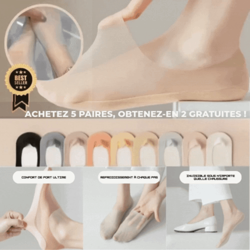 FrostFeet™ Chaussettes Soie Glacée – 5 Paires Pour Le Prix De 2 ! [Dernière Chance Avec Réduction]
