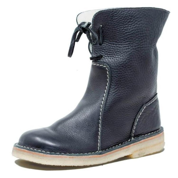 GlacierBoots™ Bottes Imperméables en Cuir de Veau avec Doublure en Laine