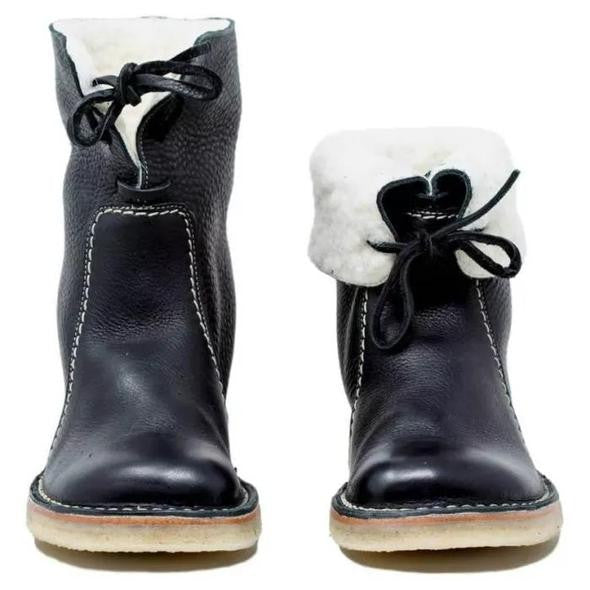 GlacierBoots™ Bottes Imperméables en Cuir de Veau avec Doublure en Laine