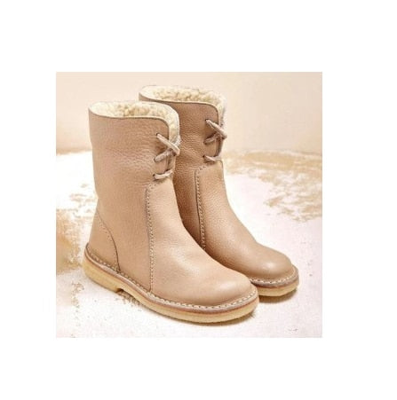 GlacierBoots™ Bottes Imperméables en Cuir de Veau avec Doublure en Laine