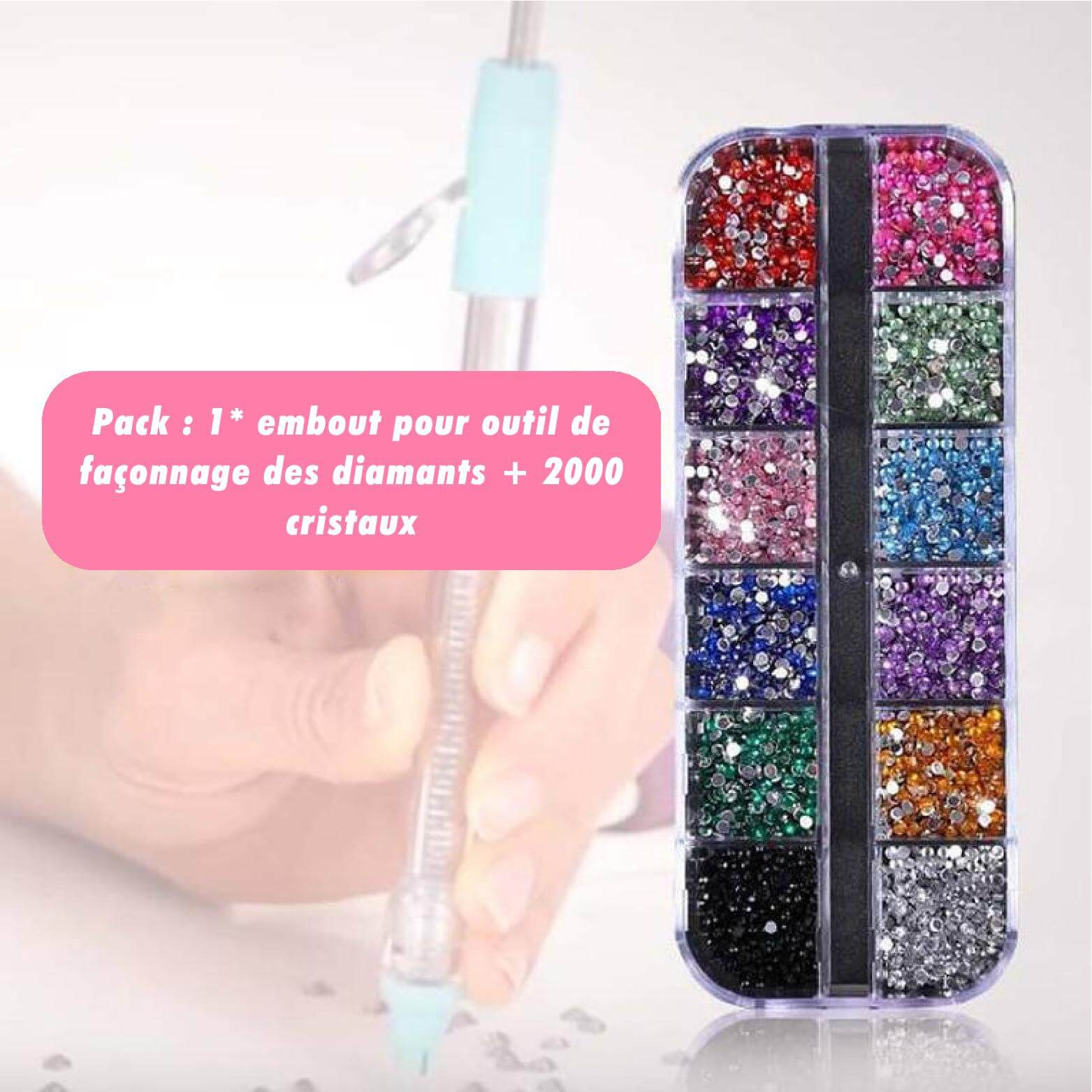 50% DE RÉDUCTION | GlitzPen™ - Applicateur de Cristaux - 12 Couleurs [Dernière Chance]