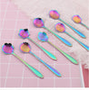 BlossomSpoon™ – Ensemble de 8 Cuillères à Thé Fleuries en Acier Inoxydable