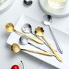 BlossomSpoon™ – Ensemble de 8 Cuillères à Thé Fleuries en Acier Inoxydable