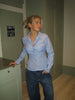 Liselore™ Chemise Cintrée - Rayures Bleues/Argentées