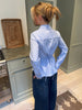 Liselore™ Chemise Cintrée - Rayures Bleues/Argentées
