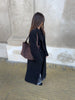 SuèdeChic™ Sac Porté Épaule Barcelona – Brun Foncé