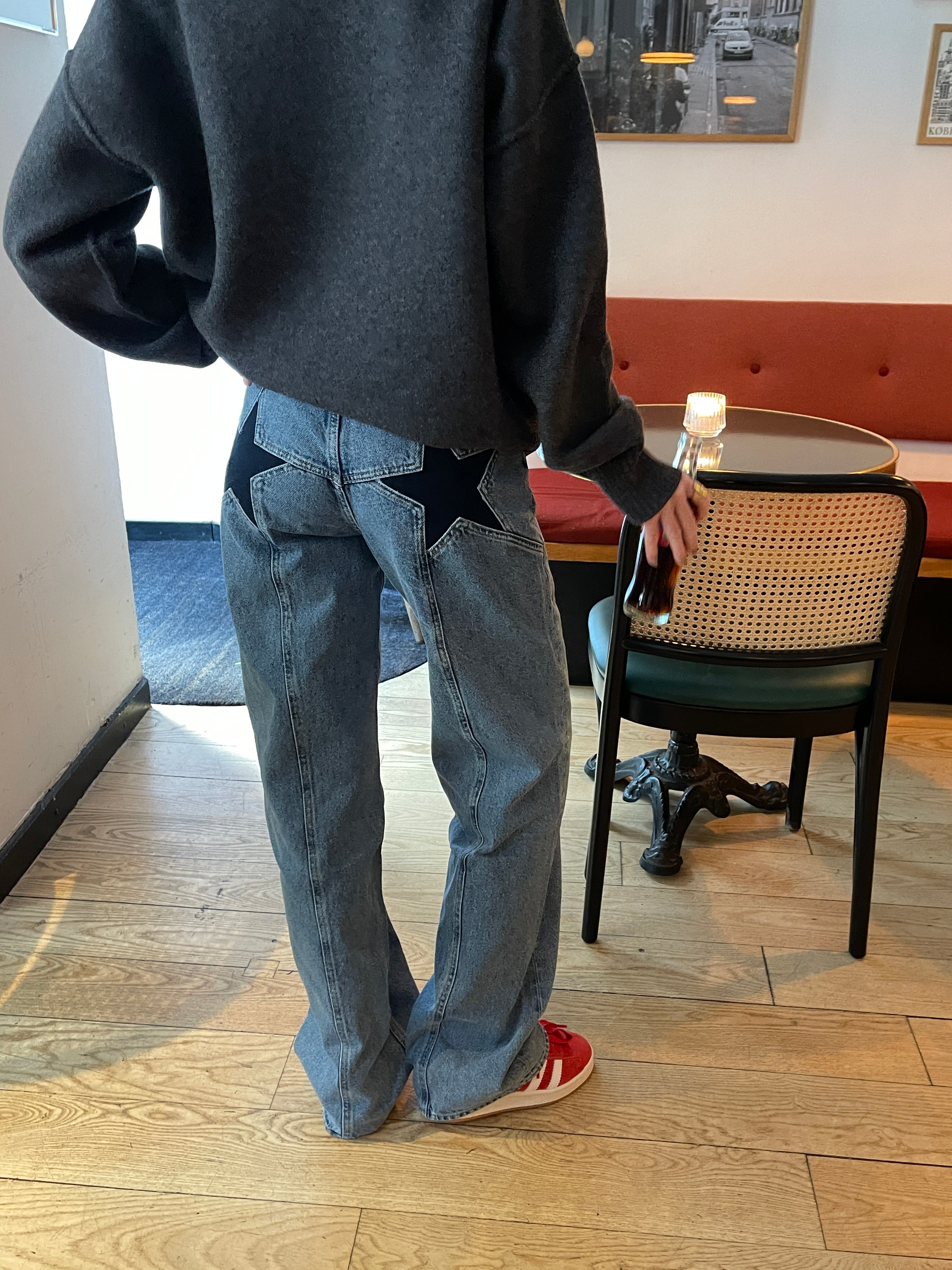 CosmoCut™ Jean Étoilé Bleu Marine – Denim Clair