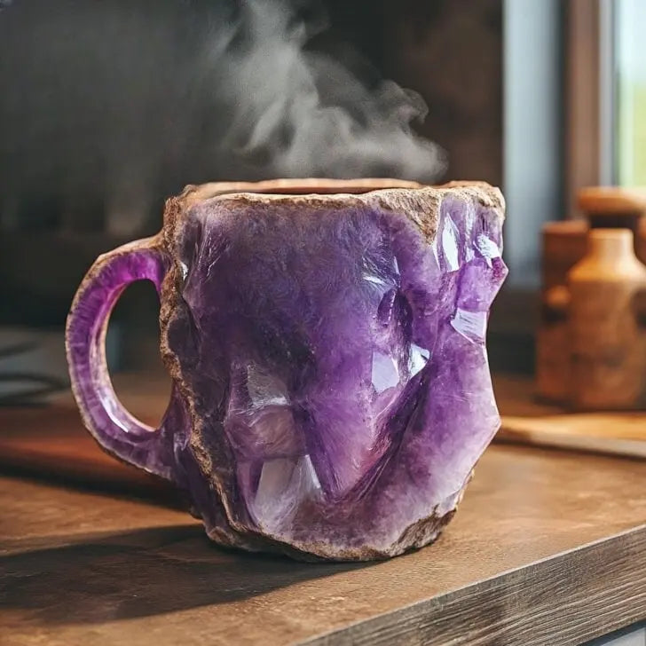 AuroraCup™ Tasse en Cristal au Look Pierre de Luxe