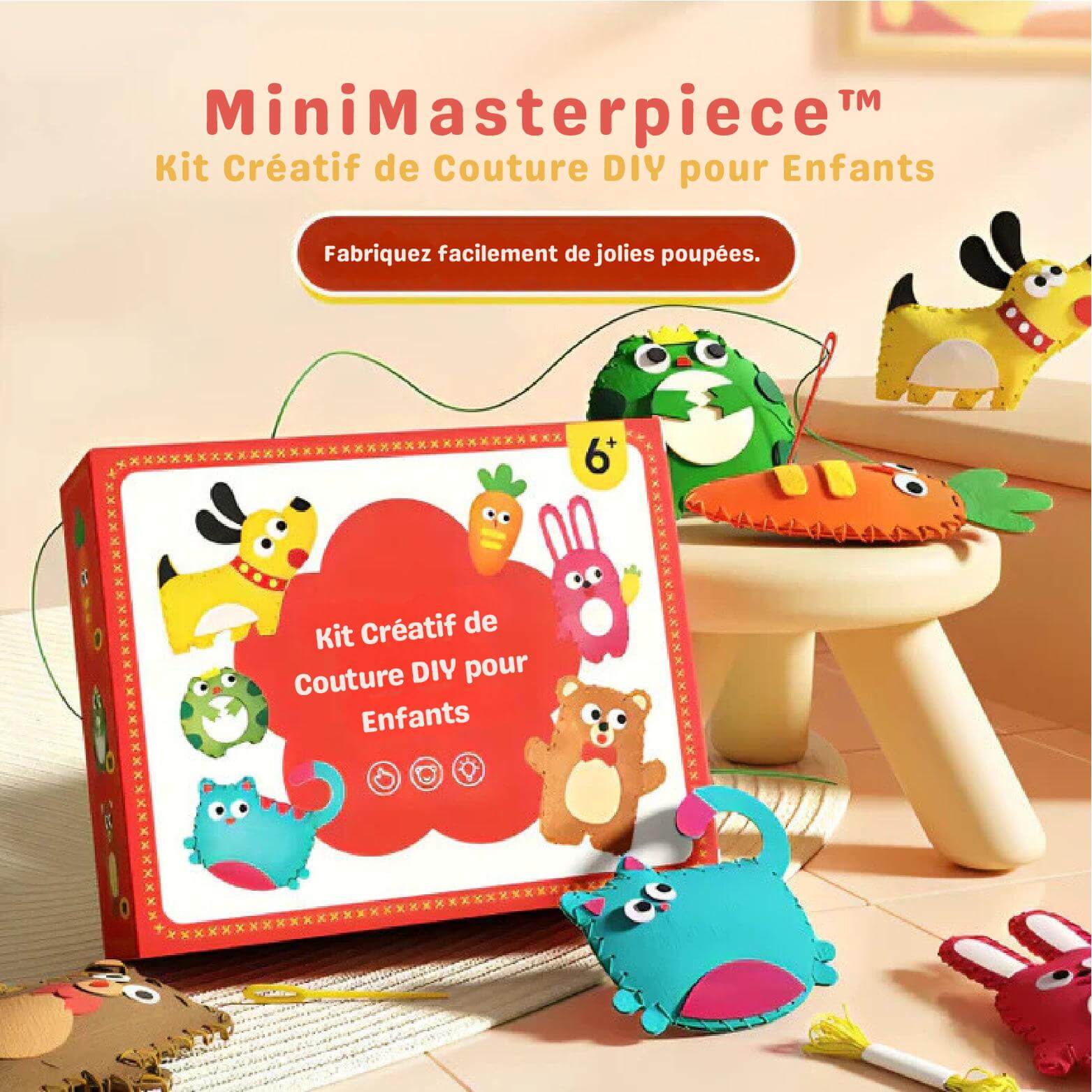 50% de Réduction | MiniMasterpiece™ Kit Créatif de Couture DIY pour Enfants [Dernier Jour de Promotion]