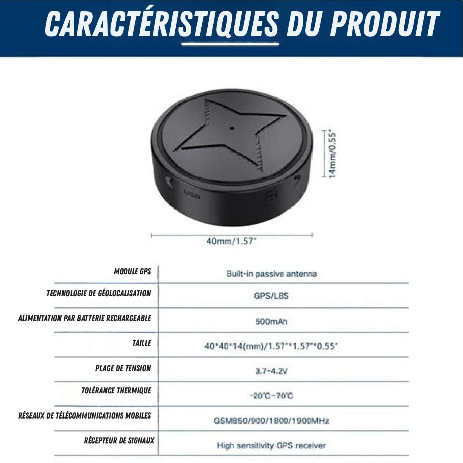 PinPoint Pro™ | Traceur GPS Ultra-Compact et Aimanté