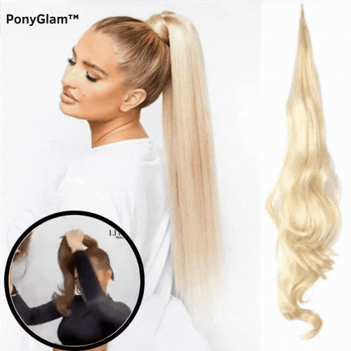 PonyGlam™ 2-en-1 Queue-de-Cheval Volumineuse pour Plus d’Épaisseur
