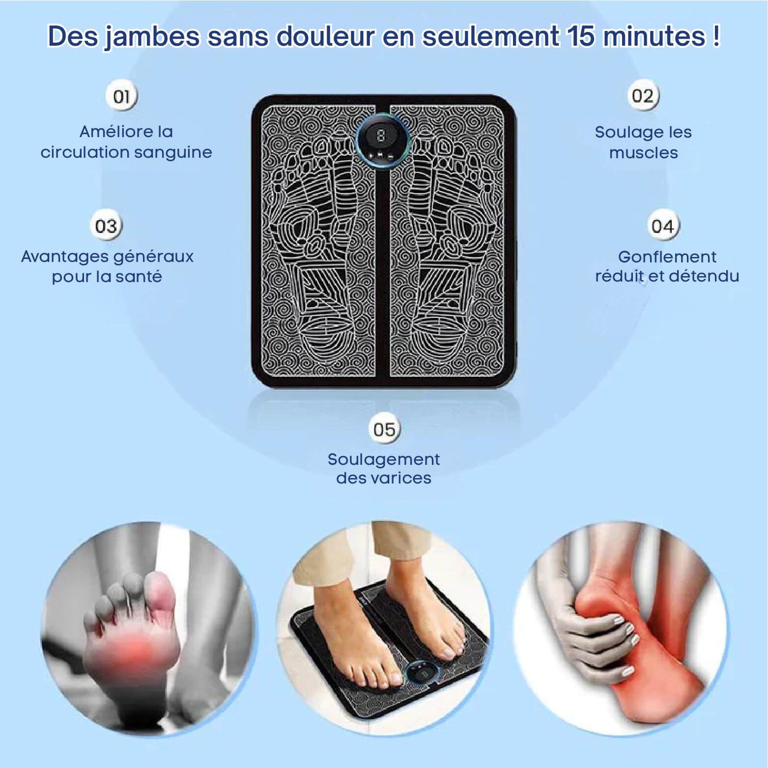 -50% Aujourd’hui | RevitaFeet™ Jambes Légères en 15 Minutes ! [Dernier Jour de Promo]